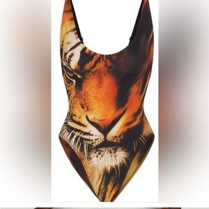 SKIMS x Roberto Cavalli animal print one piece swimsuit.BRAND NEW IN BOX - SMALL